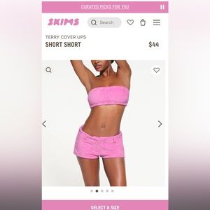 Terry cover up shorts new with tags